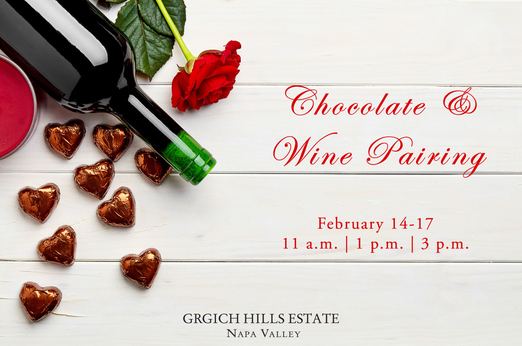 Grgich Hills Estate Chocolate and Wine Pairing Experience